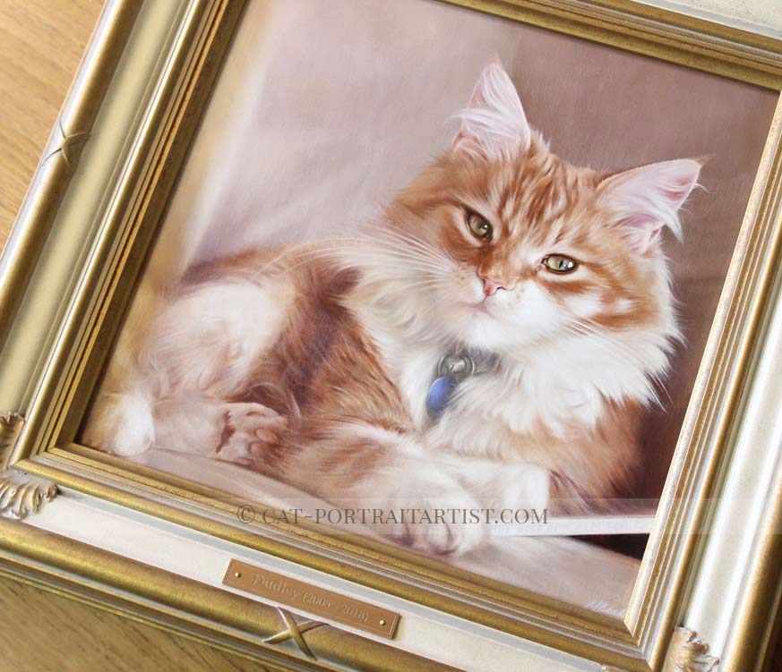 Cat Painting Oils Framed