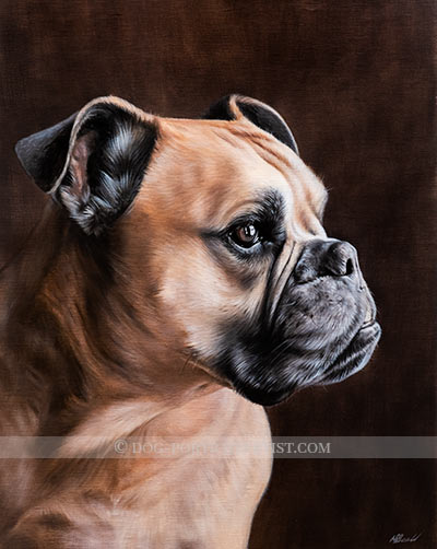 dog portrait painting