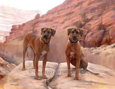 rhodesian ridgeback painting