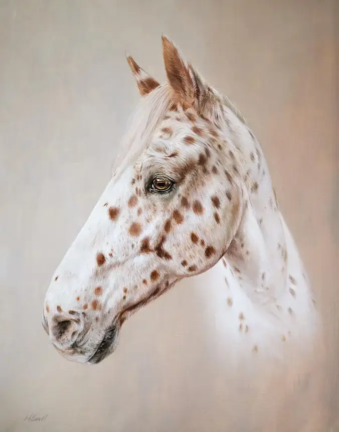 Henry: Horse oil portrait painting by Nicholas Beall Traditional oil painting of Henry the horse by Nicholas Beall