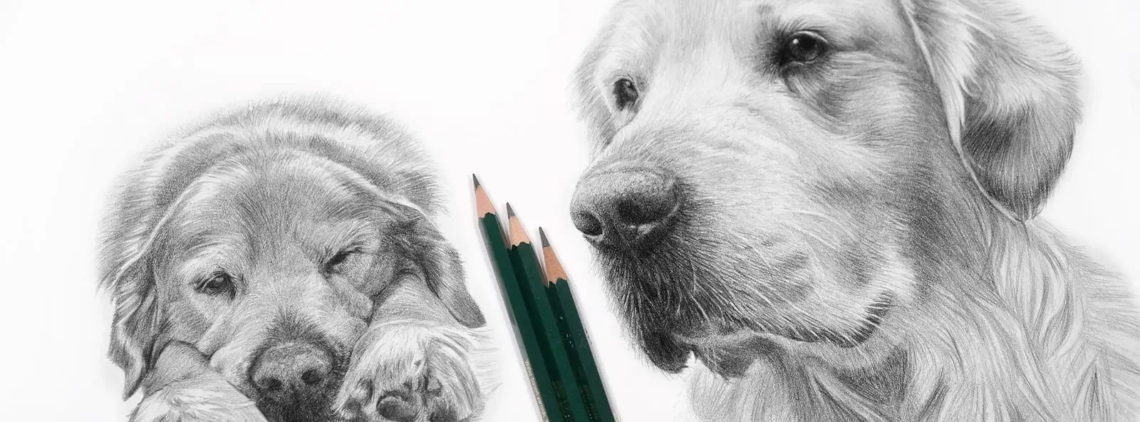 Hand-Drawn Pencil Pet Portraits Hand-drawn pencil portraits by Melanie Phillips.