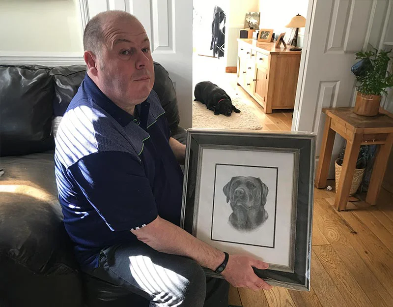 Client Cheryl Adams' testimonial for her pet portrait