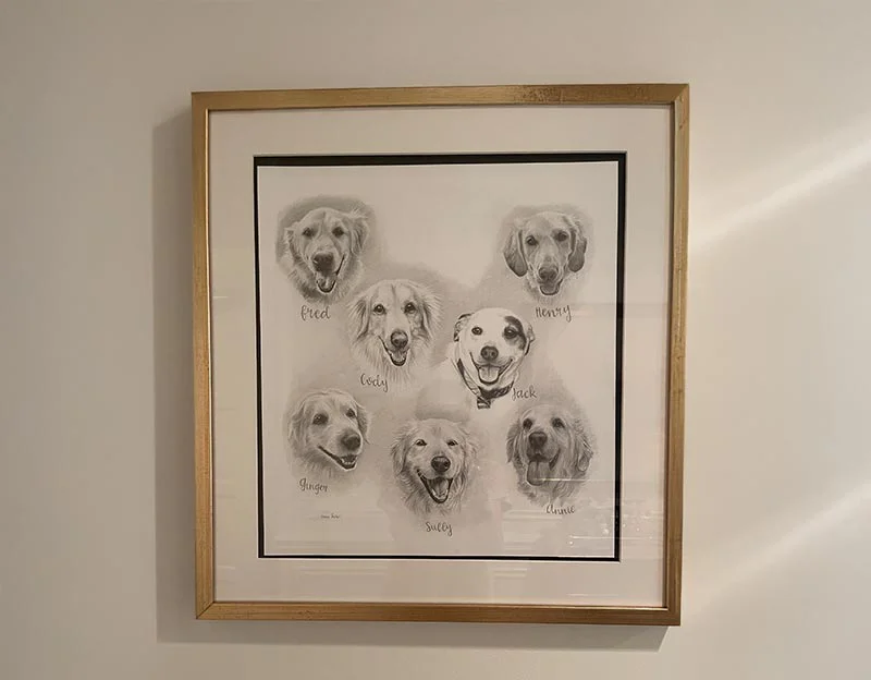 Client Georgia's testimonial for multiple dog portraits